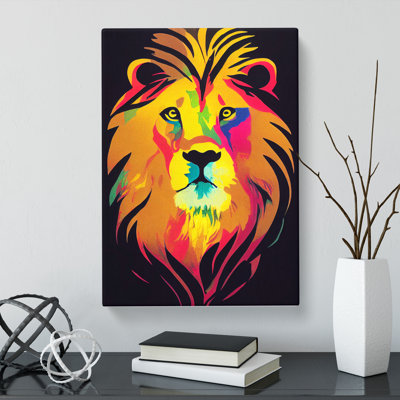 Lion Hot Wax - Wrapped Canvas