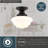 Maelina 8.75-In W Semi Flush Mount Ceiling Light White Schoolhouse Glass-925333253