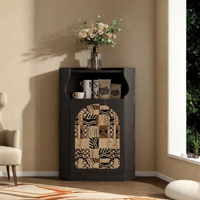 Armoire d'angle moderne et multifonctionnelle rétro