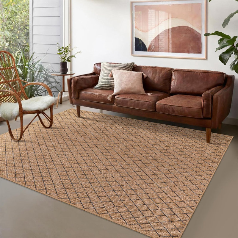 Non Slip Area Rugs Washable Carpet Pad Entryway Rug Weather Resistant Indoor and Outdoor Use 840305, Rectangle 160 x 230 cm
