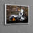 White Floater Framed