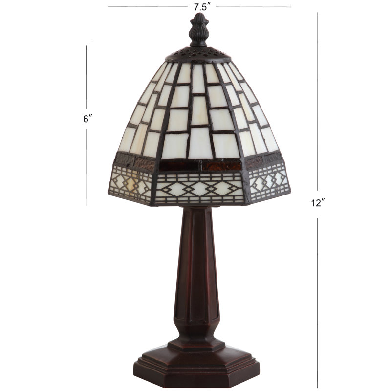 Resin Table Lamp, Expresso, White