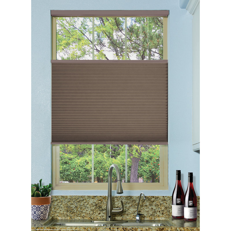 Cordless Top Down/Bottom Up Blackout Cellular Shade, 9/16" Single Cell, Warm Cocoa, 70.5" W x 48" L