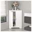 Armoire de coin blanche avec 2 portes et tablette réglable pour salle de bain ou salon