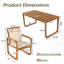 Ensemble repas pour 6 personnes en bois d'acacia avec table rectangulaire et coussins inclus-1856989290