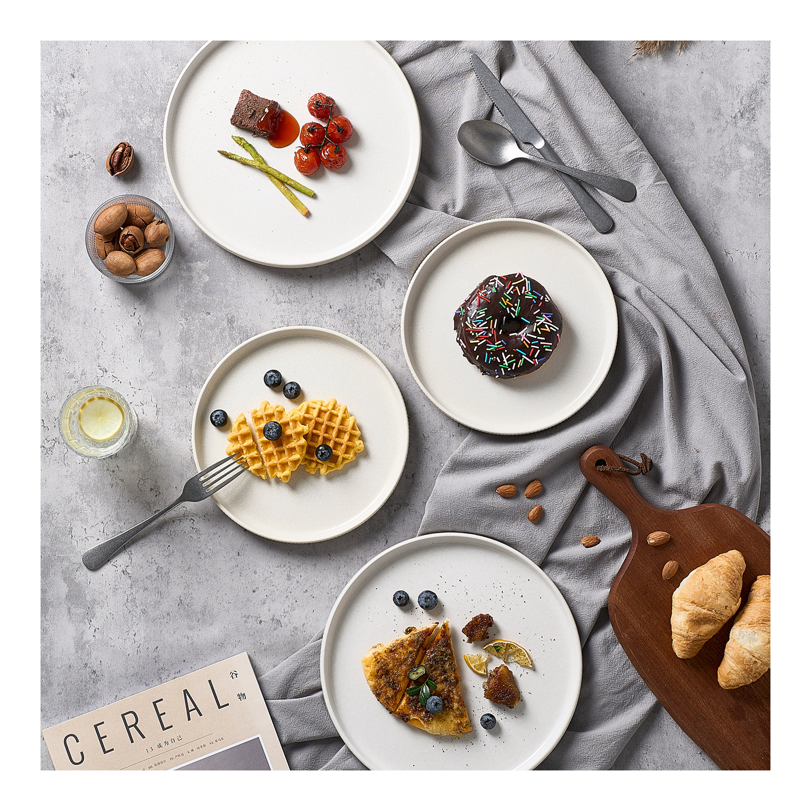 Joss & Main 10" Stoneware Dinner Plate, Matte White