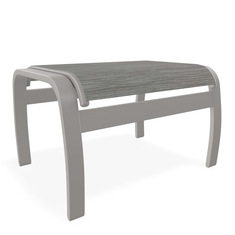 Belle Isle Sling Aluminum Frame Ottoman, Warm Gray, Brooks