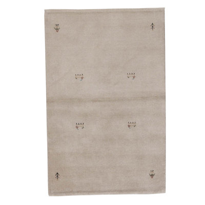 Tapis unique gris / noir 3 pi 9 po x 5 pi 10 po