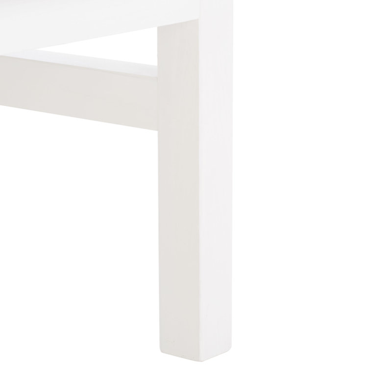 Fauteuil l 27,6 po Kelle, Blanc / naturel
