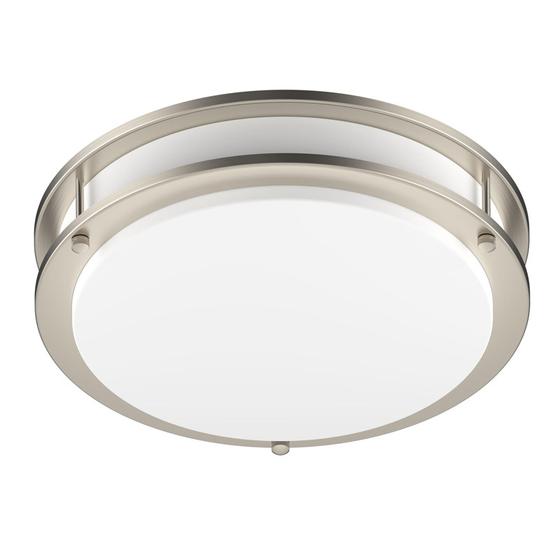 LED Ceiling Light Fixture Flush Mount 4000K Natural Daylight Dimmable Surface Mount Brushed Nickel Ceiling Lamp For Kitchen, Hallway, Bathroom, Bedroom, Closet (14 Inch)