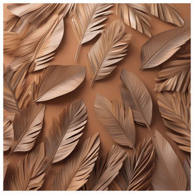 Housses de couette en feuilles de palmier brunes