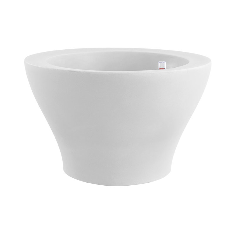 Centro Resin Pot Planter, 14.75" H x 23.5" W x 23.5" D, White