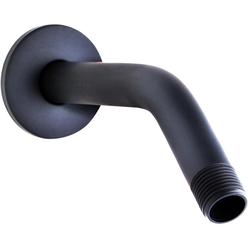 Bras de douche avec bride Bras de pomme de douche mural en acier inoxydable de 6 pouces, finition chromée, Chrome chrome