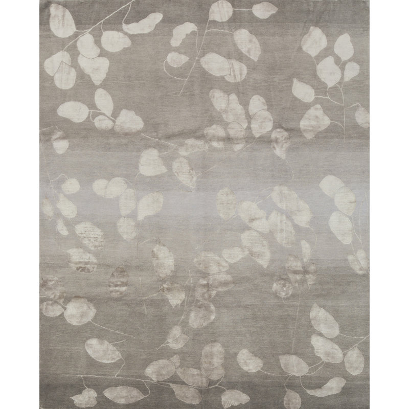 Hand-Knotted High-Quality Gray Area Rug