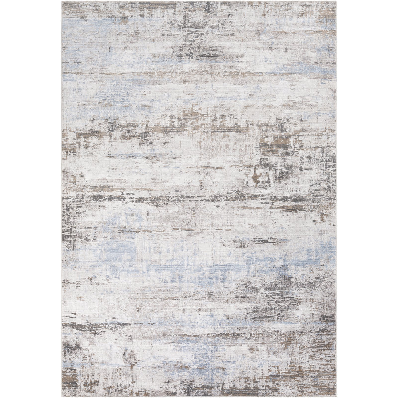 Tapis gris/gris anthracite abstrait Audette, Rectangle 2 pi x 3 pi