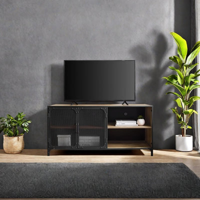 Meuble télé rétro en fer forgé de style industriel