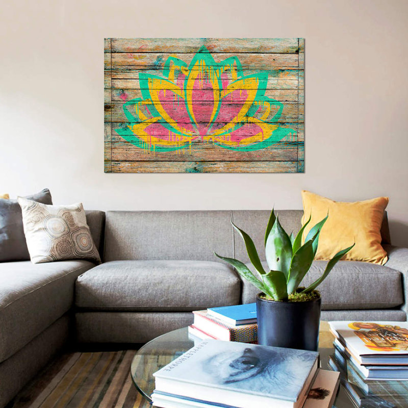 Lotus Flower by Diego Tirigall - Wrapped Canvas Painting, 66.04 cm H x 45.72 cm W x 1.91 cm D