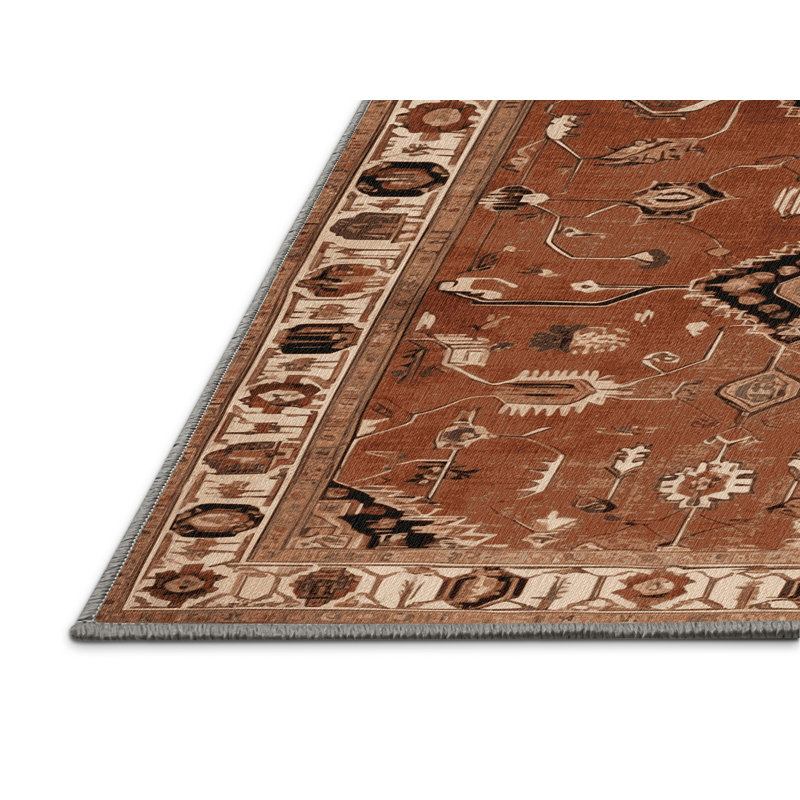 Tapis brun lavable à la machine