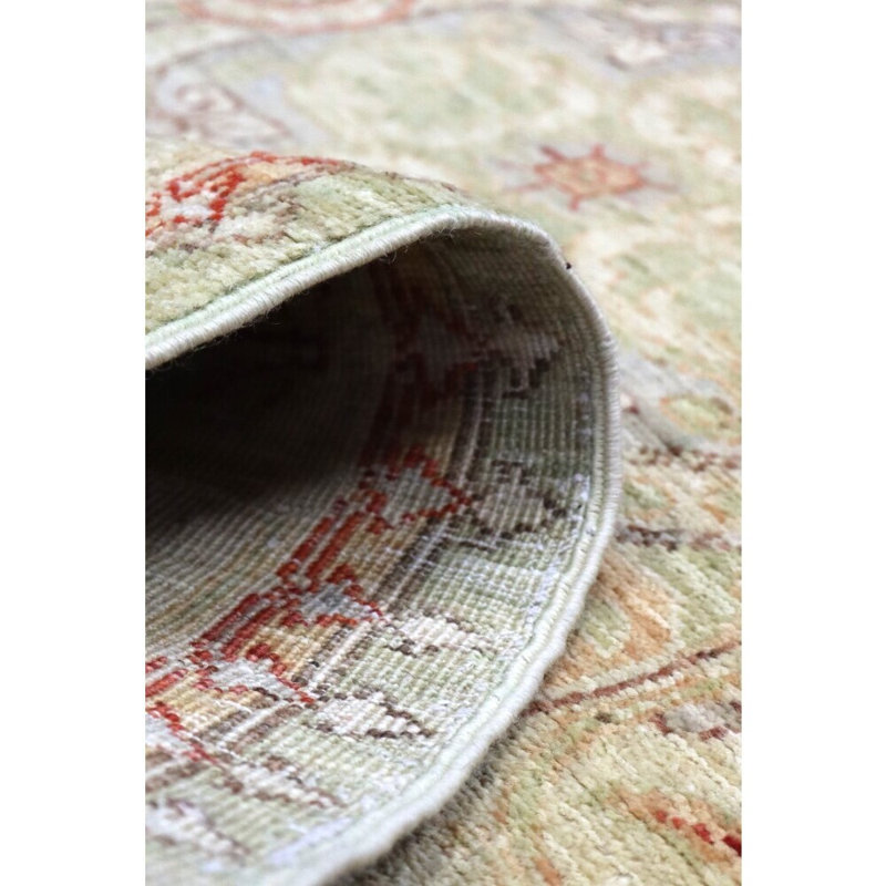 Tapis oriental en laine / soie tissé à la main Chateau en brun, Tapis de couloir 2 pi 7 po x 11 pi 1 po
