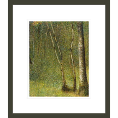 «The Forest at Pontaubert» par Georges Seurat, impression giclée encadrée