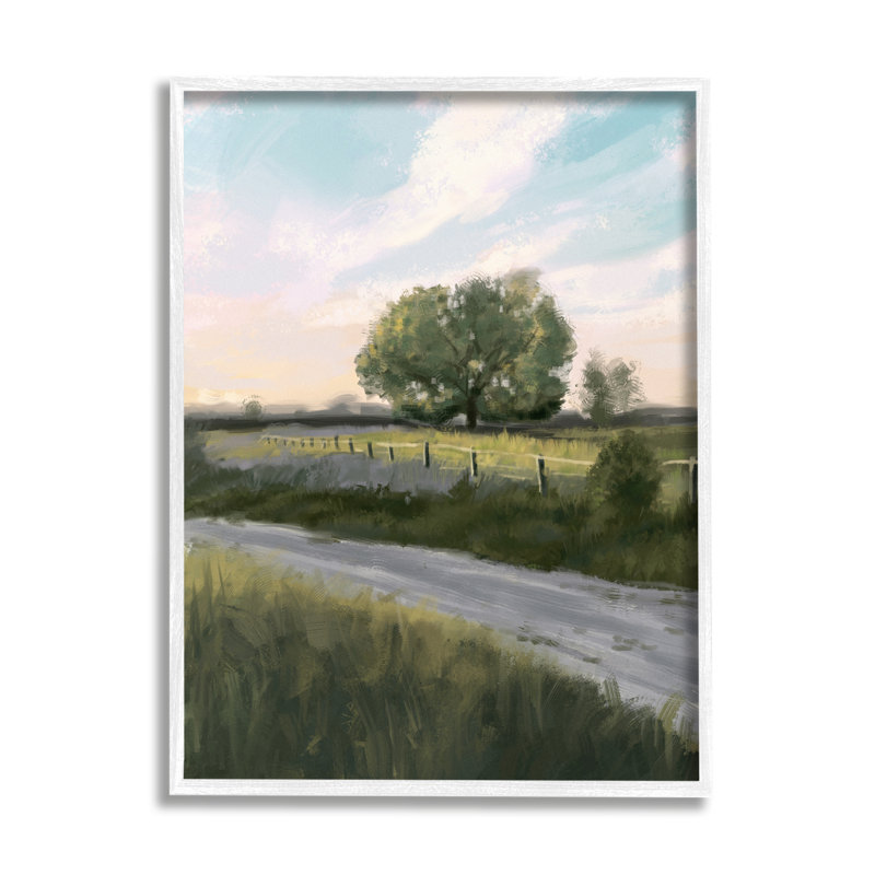 Art texturé à la giclée par Ziwei Li, H 14 po x l 11 po x P 1,5 po, Giclée encadrée blanc bord de mer