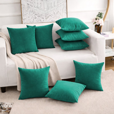 Luxury Velvet Soft Decorative Throw Cushion Cover Set of 8 Cases 
