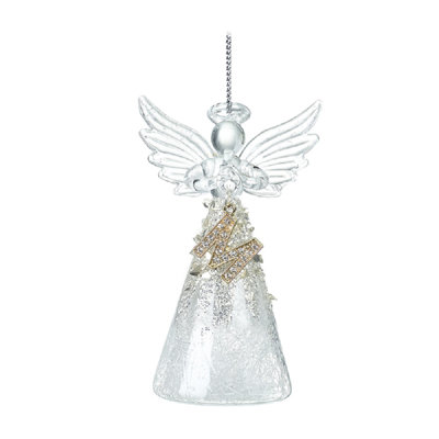 Mcdaniel 9 cm Glass Angels Shatterproof Hanging Figurine Ornament