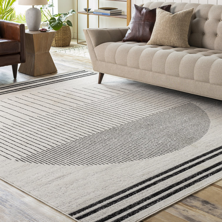 Corum Abstract Black/Ivory Area Rug