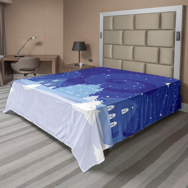 Drap-housse Ambesonne, Drap plat pour très grand lit californien