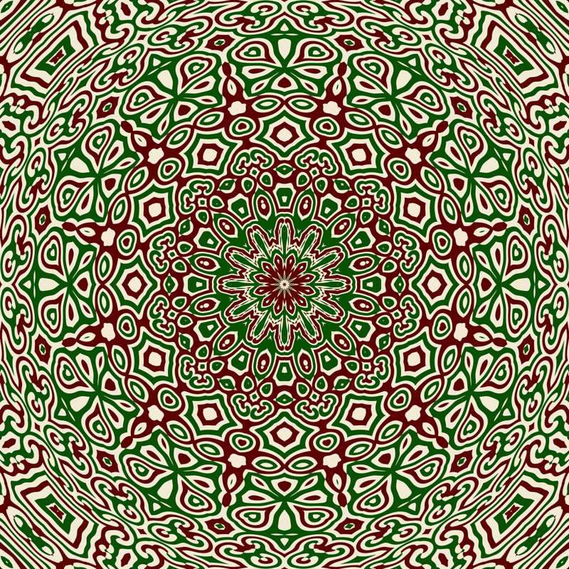 Mandala de Noël Kaleiope Studio Boho, H 30 po x l 30 po