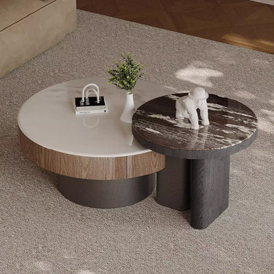 Table basse simple en marbre avec rangement