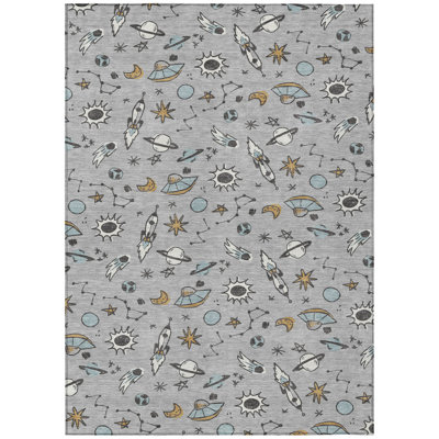Machine Washable Indoor/Outdoor Chantille ACN2580 Kids Rug