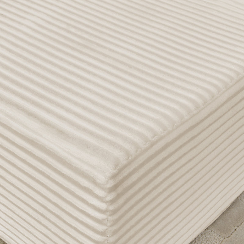 Méridienne à deux places paresseuse, canapé compressé sans assemblage, fabriquée en tissu de velours, méridienne moderne et moelleuse, utilisée pour les salons et les chambres à coucher - beige