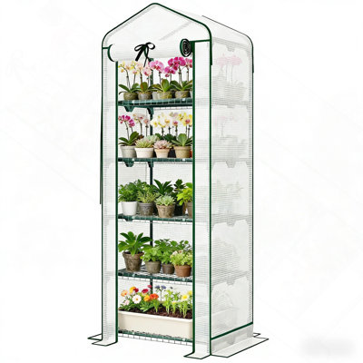 Portable 5-Tier Plant Shelf Mini Greenhouse