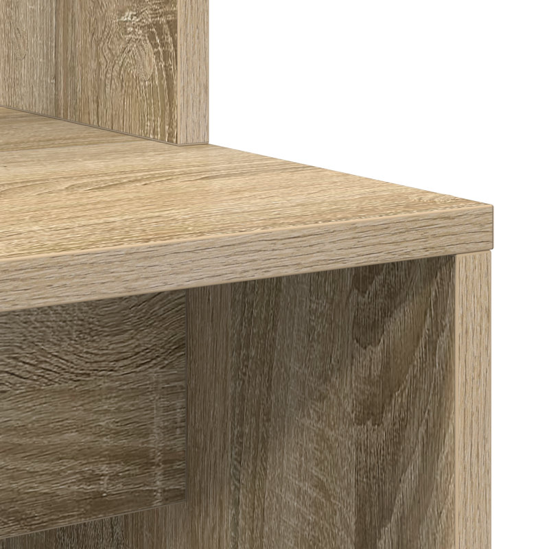 Computer Desk Solid Wood, MDF Compact, Sonoma Oak