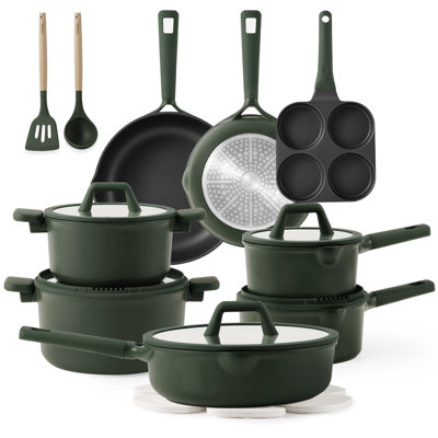 Carote 19pcs Nonstick Cookware Sets, Pots And Pans Set Nonstick,kitchen Cooking Set,  Premium Induction Cookware, Large Capacity Granite