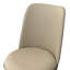Ensemble de 2 chaises de salle à manger Relli, métal doré, similicuir taupe, sièges ronds-117664602