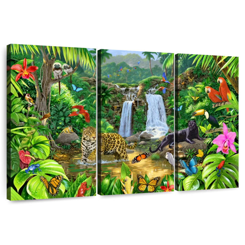 Brampt Rainforest Harmony I, 14" H x 23" W