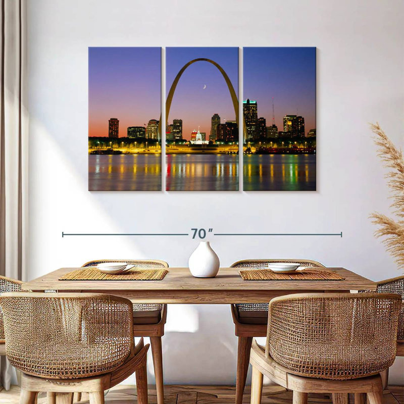 Rorry Gateway Arch At Twilight, 36" H x 57" W