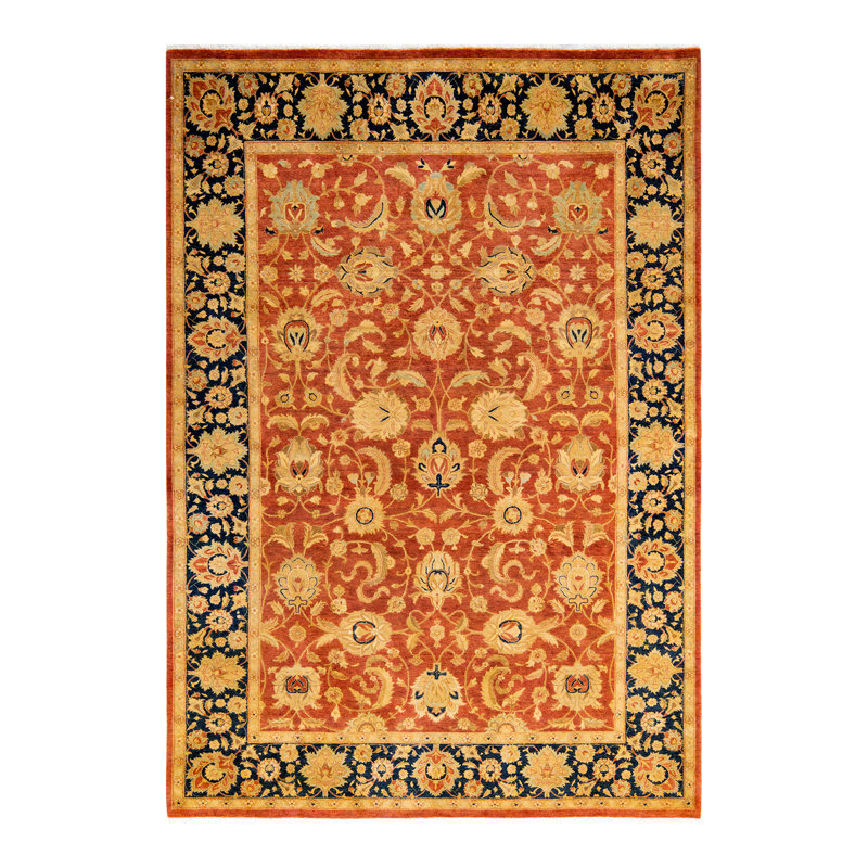 Hayner One-of-a-Kind Hand-Knotted New Age 7'1" Round Wool Area Rug in Brown/Beige