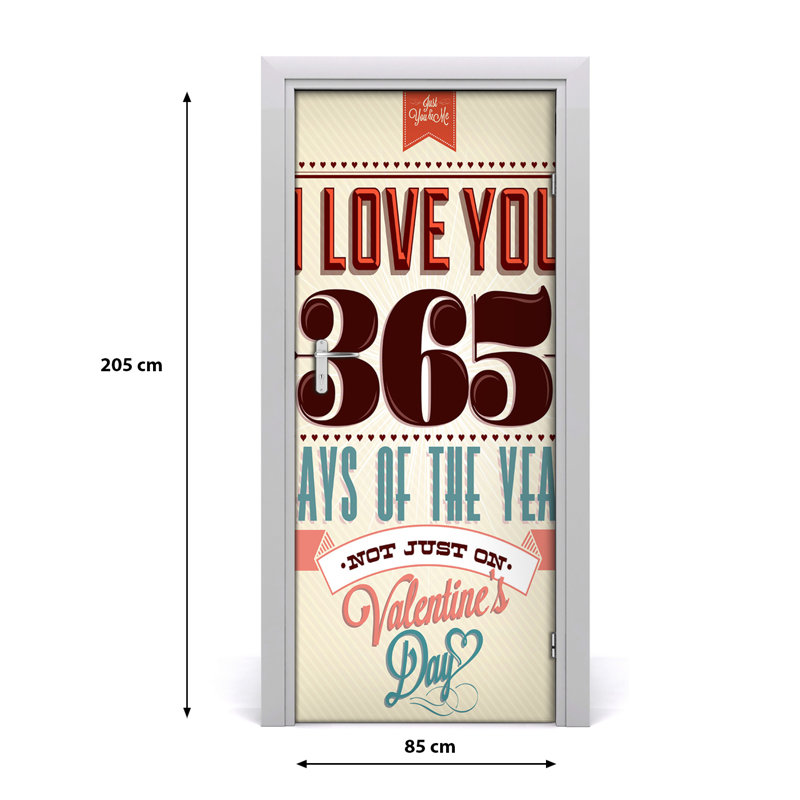 House Valentine's Day Door Decal