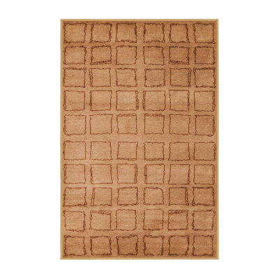 Tapis rouge / brun Amber-Mae