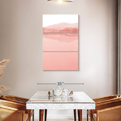 Aquarelle paysage II nuances de rose I