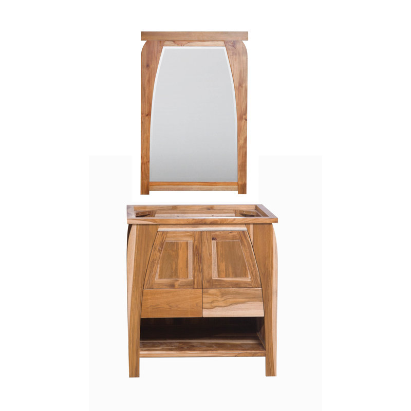 Base de meuble-lavabo simple de 30 po Tranquility seulement en brun
