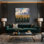 Art mural sur toile gris «USA State Iowa»