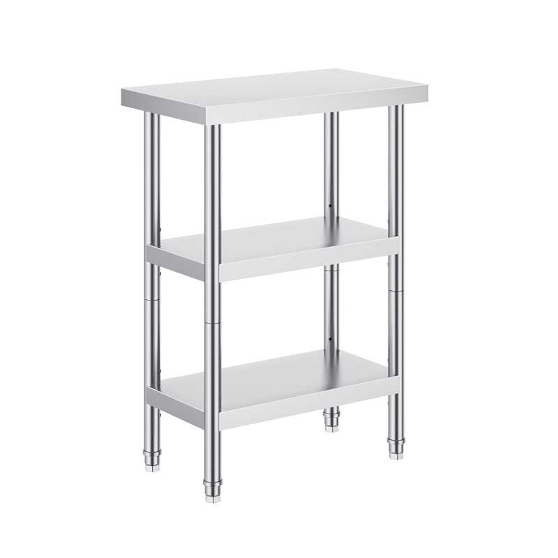 Table de préparation des aliments en acier inoxydable (table basse incluse)