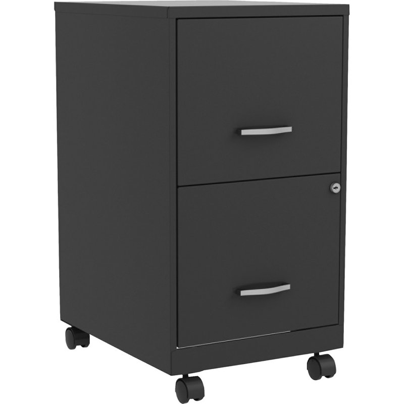 Onetta Mobile 2-Drawer File Cabinet, Black