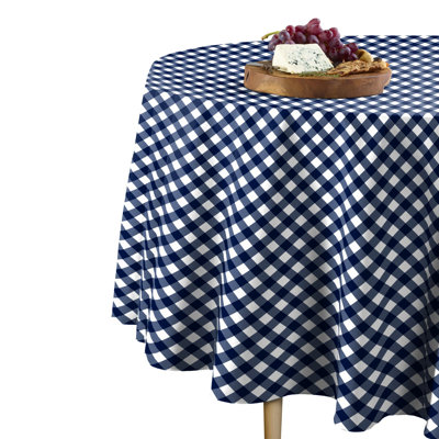 Artia Gingham Check Round Tablecloth