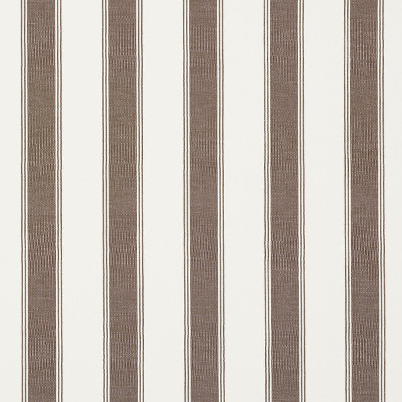 Tissu à rayures Schumacher x Veere Grenney, Brun Berber