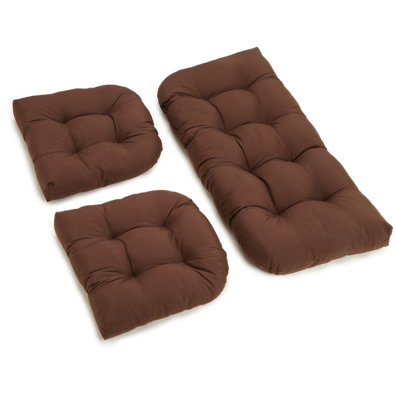 Indoor 5'' Loveseat Seat Cushion, Chocolat